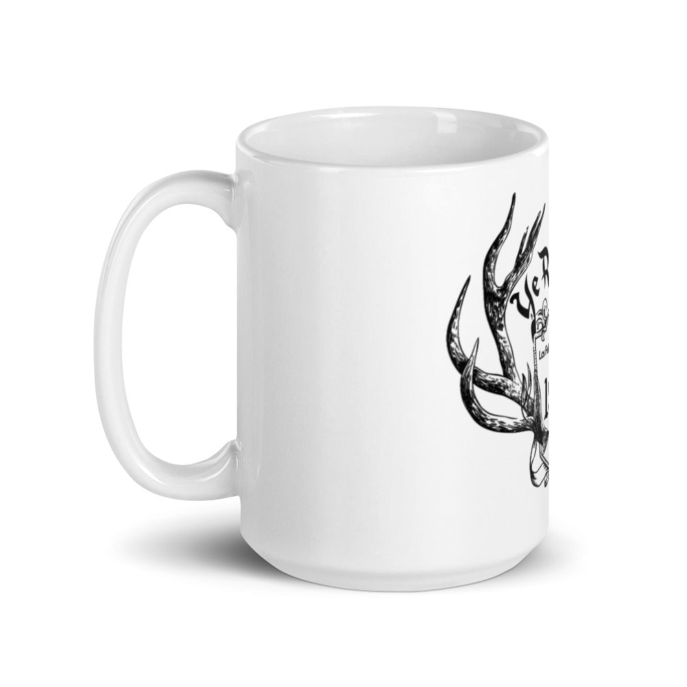 White glossy mug