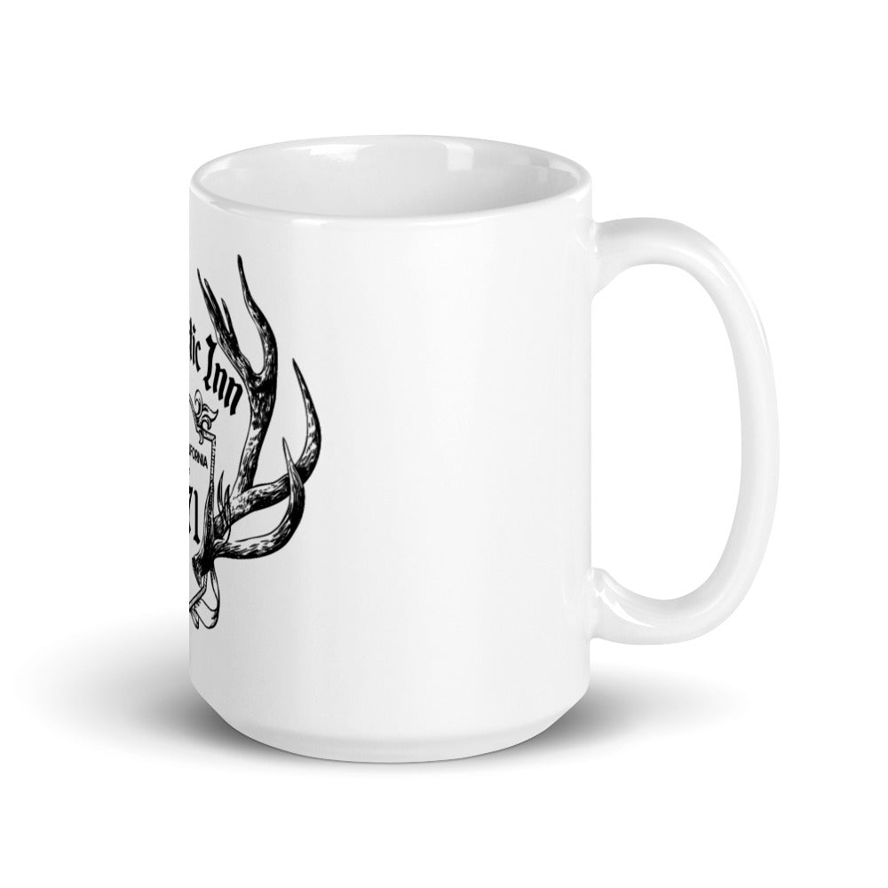 White glossy mug